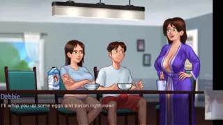 STEP-MOM and Step-sis didn't expected this!!!Step-Sis got fucked on the dining table.