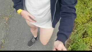 I walk down the street completely naked