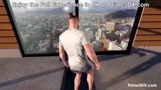 Futanari Gym Domination: Buff guy gets intensely pleasured by hung futa in a sweaty workout session at Prime3DX