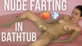 Nude Stinky Farting in a Bathtub in Different Poses