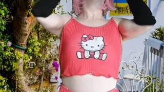 2 Blonde in Pajama Bouncing Butt Booty Sexy Slut Shemale Crossdresser