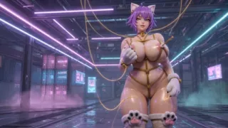 Shibari Catwoman 3D Hentai Ropes Suspension Big Tits Ass Fuck