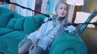 I talk about K - Kindness - ASMR podcast SFW talking goth skinny girl dreadlocks tattoo model inked girl