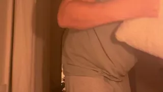 Horny Man in Bathroom