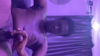 Black bbc teen jerks off solo