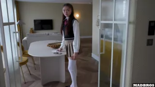 A Young Russian Student Gets Pounded Even More Harder For Skipping University And Not Paying Off Her Debts !!!
