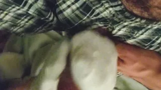 Sexy Little White Ankle Socks Handjob Sockjob