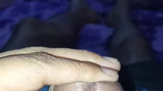 Boy playing with his hard cock
