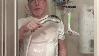 Wet T-shirt and Wet Underpants While Showering