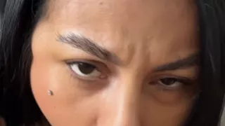 She Said fuck My Mouth - Sexy Brunette Swallows Big Dick Whole and Gives Extreme Rimjob in POV