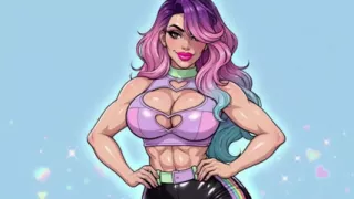 Big Boobs Cleavage Teasing Animation