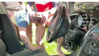 Car doors open and things got wild instantly