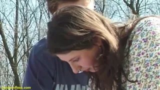 Young monster boob teen outdoor fucked by her boyfriend