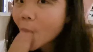 Interracial Authentic Couple - Asian Girlfriend Pleasures Her White Boyfriend - Vertical Video