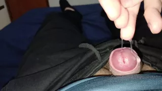 Putting ketchup on my small thick penis
