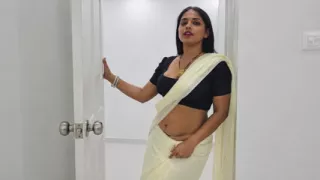 Hot indian desi wife new white saree ass fuck and best blowjob
