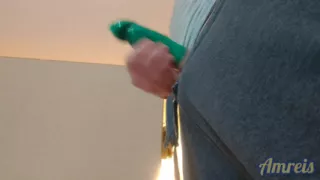 Aggressive orgasm and filling the condom with your sperm.