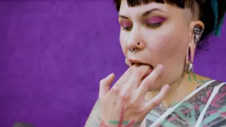 Inked Teen Girl Destroyed by Two Cocks - Rough Anal FMM Threesome