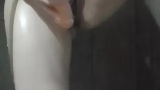 Hot milf masturbates in the shower