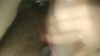 Indian sexy wife sucking big dick with husband at night
