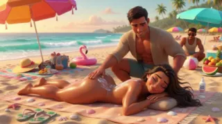 Secret Summer Heat in the Beach House Jacuzzi with My Partner's Closest Friend (AI generated)