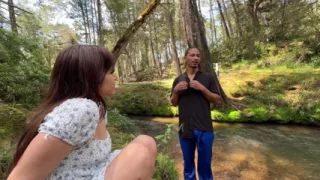 Caught and Fucked Hard for a Huge BBC Forest Creampie