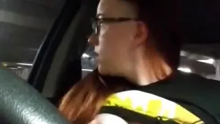 Risky Parking Garage Clit Rubbing Car Masturbation