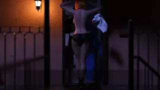 Roommate's Topless Yoga - Sunset Rose - E06