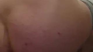The straight husband plays with and pushes his virgin straight ass.