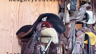 Redhead Fucks Herself Like Crazy All Over the Farm