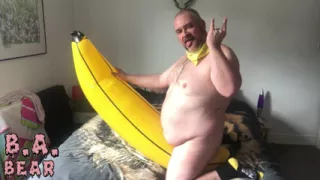 Fat Pig Inflatable Banana Wank & Cum