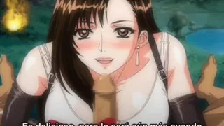 Sarcasticshovel392 presents: Final Fantasy VII's Tifa Lockhart succumbs in an intense anime-style oral sex session with English subtitles