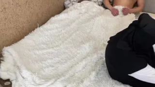 Cum on Arab MILF's Tights