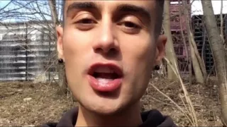 Chewing and Swallowing Own Cum Outdoor