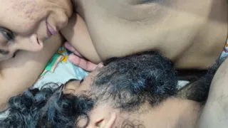 Boobs suck with ass kiss