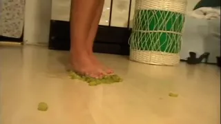 Crushing grapes with my bare feet