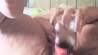 Fat Whore Fucks That Cola Bottle with Full Throttle