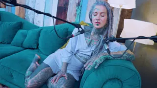 I talk about N - Needed - ASMR podcast SFW talking goth skinny girl dreadlocks tattoo model inked girl