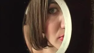 Brunette Babe Deepthroats Throbbing Cock in Gloryhole Bathroom Frenzy
