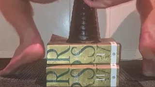 Gay Twink Riding Huge Anal Dildo Pawn