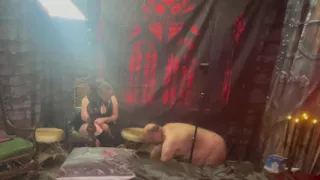 Part 1:- Booboo gets punished by Domina for being naughty with Allegro.