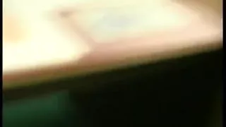 Brunette slut masturbates for him