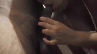 Village girl sucks her husband's penis in the bathroom