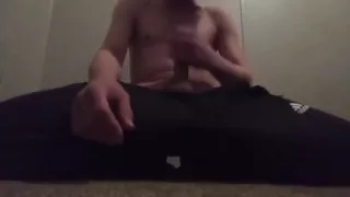 Playing with My Nipples as I Stroke My Thick Chickdick