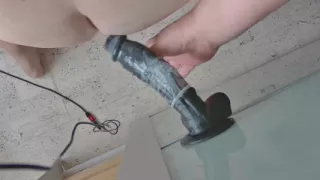 Wrecked my ass with a 5.5 cm dildo.