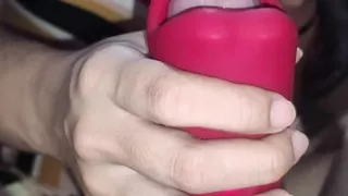 POV - Big cock and hot brunette wanking of greedy pussy