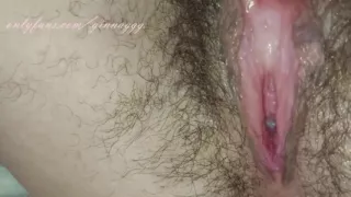 Wet Hairy Pussy Masturbating with Vibrator Close up Amateur Russian Model MILF Ginnagg