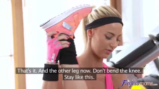 Fitness Rooms - Wet Personal Trainer with Huge Tits