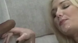 Cock Sucking Blondie From Germany Drinks From the Cup After