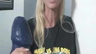 Mature Blonde MILF Licks Cock and Shares Cum